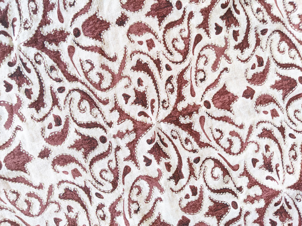 Thumbnail: Pottery Barn Linen Rust Cream Embroidered Pillow Cover 22inch
