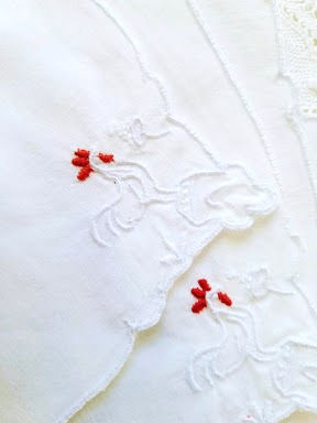 Thumbnail: Cocktail Napkins Red Rooster Vintage Set of Four 6.5in Square