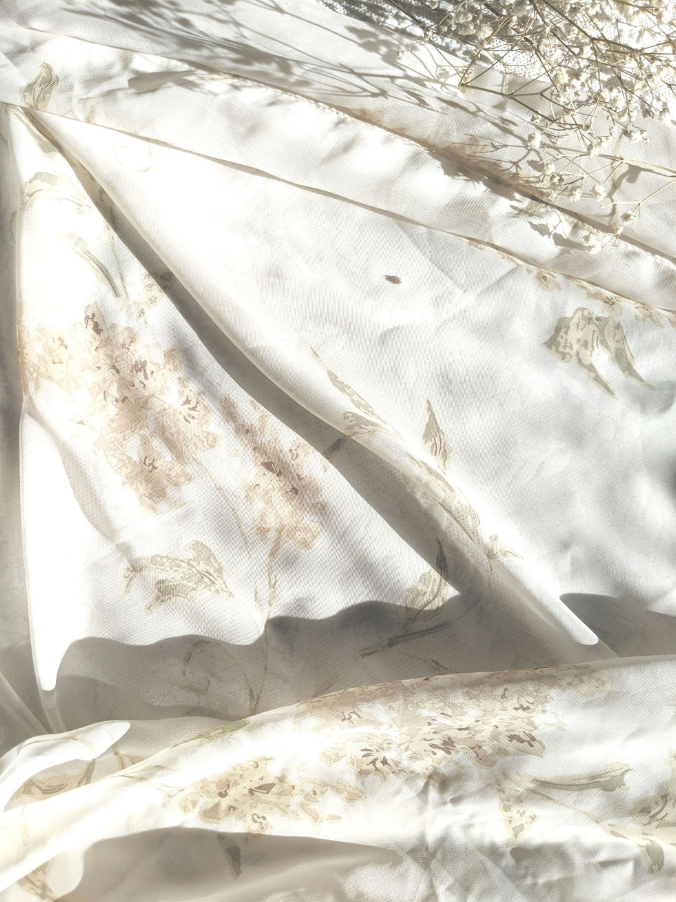 Thumbnail: Sheer Panel Cream Tan Large Floral Print 86 x 55 JCP Home