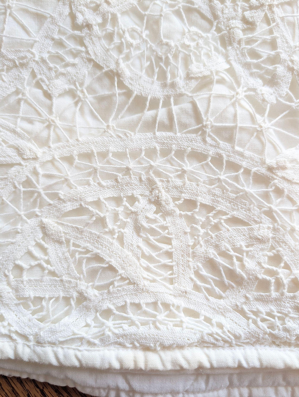 Thumbnail: Tea Cozy Victorian All Over Battenburg Lace White Cotton
