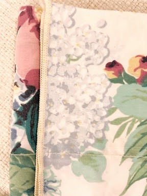 Thumbnail: Crown Craft Lindsey Floral Twin Vintage Flat Sheet Case Pair Cream Pinks Green