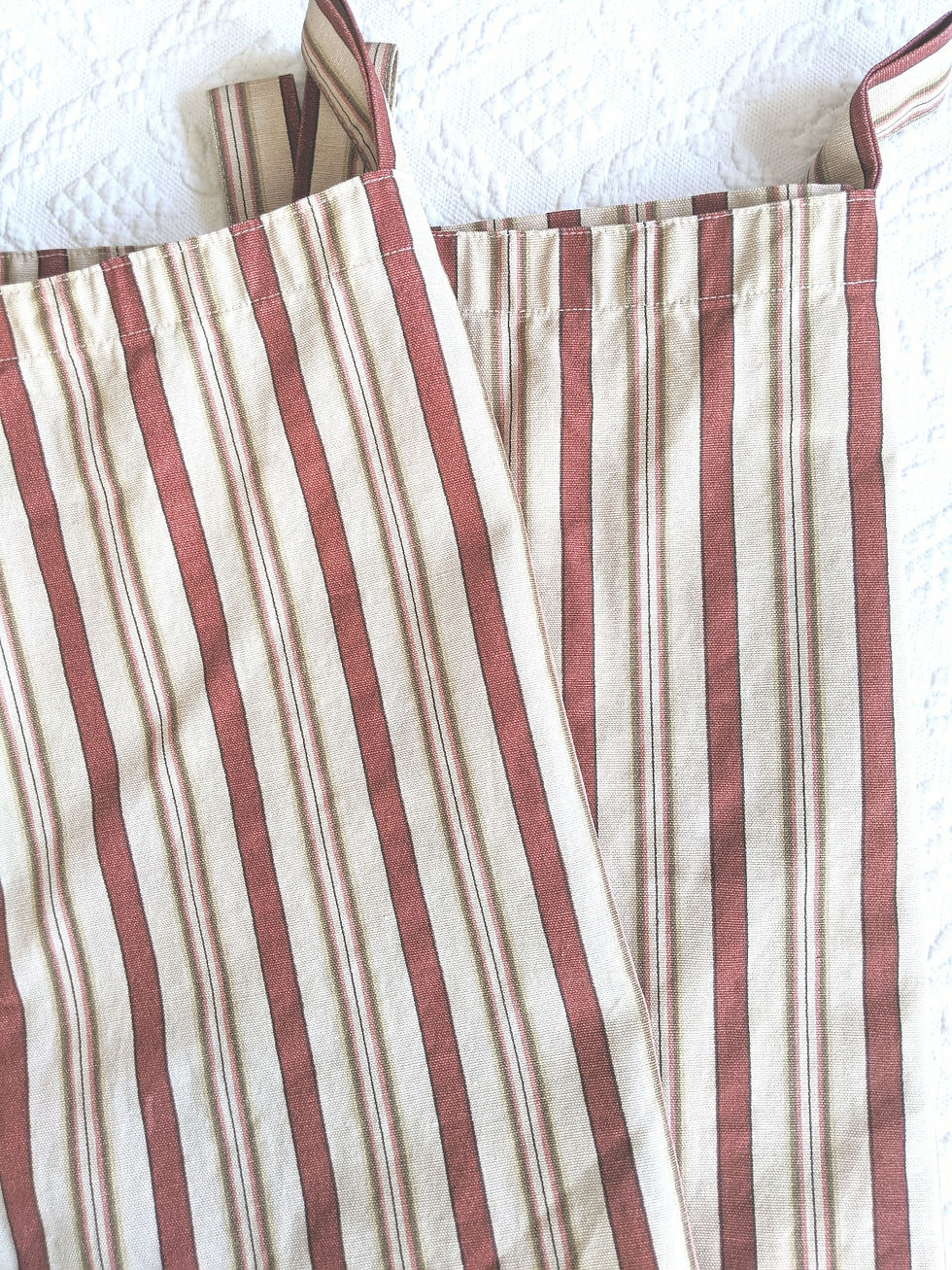 Waverly Norfolk General Store Stripes Curtain Panel Pair 79 x 41