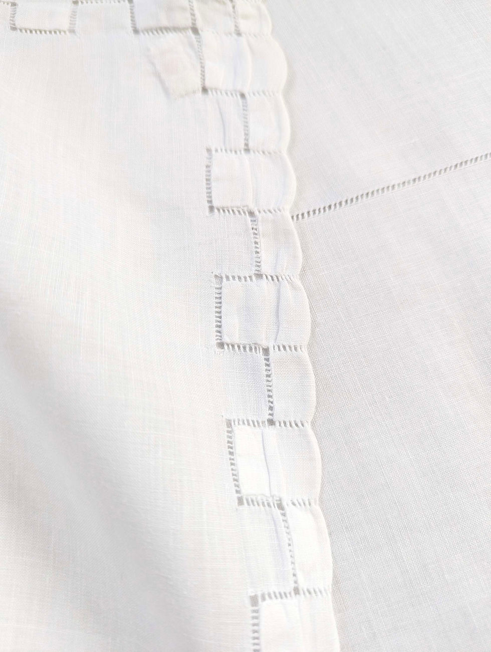 Thumbnail: White Vintage Tablecloth 36in Square Intricate Border