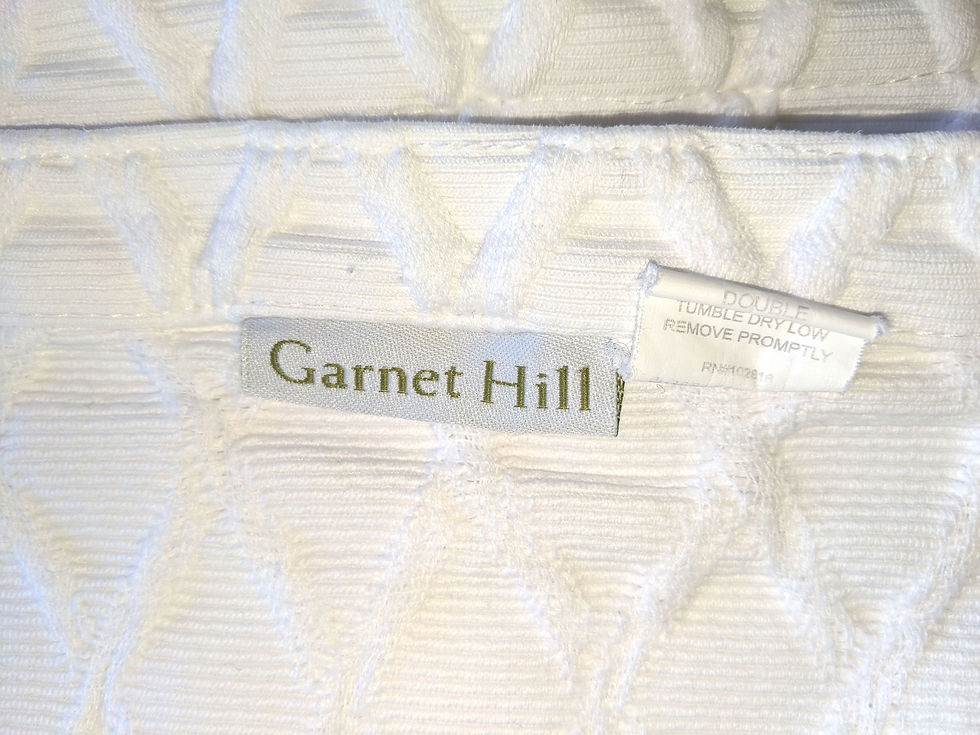 Thumbnail: Garnet Hill Matelassé Full White Bedspread Portugal Cotton