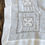 Thumbnail: Antique Tablecloth Pulled Thread Design White Floral Design 33in Sq