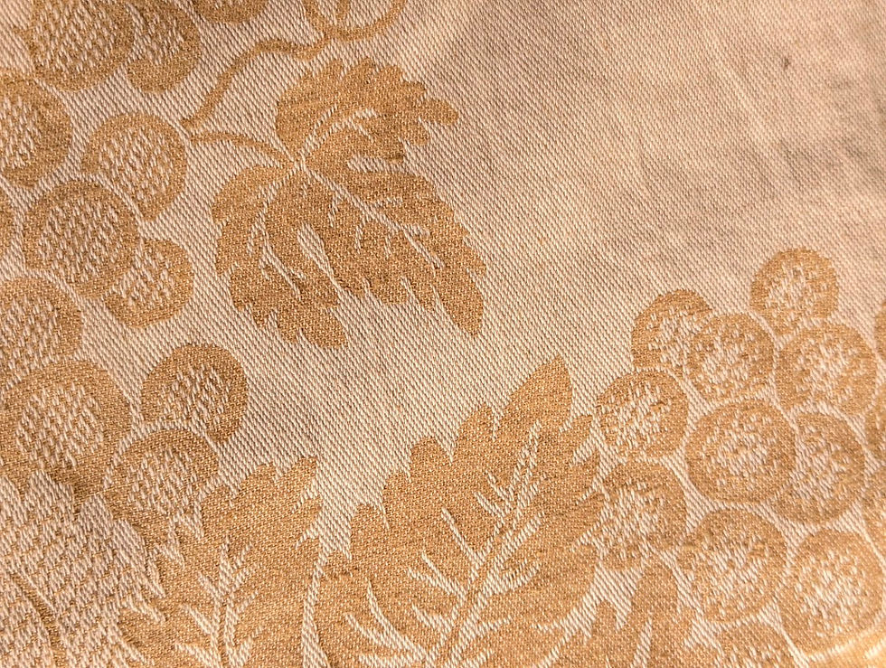 Thumbnail: Rare Williams Sonoma Grapes Leaves Tablecloth Italy 70x 90 Linen
