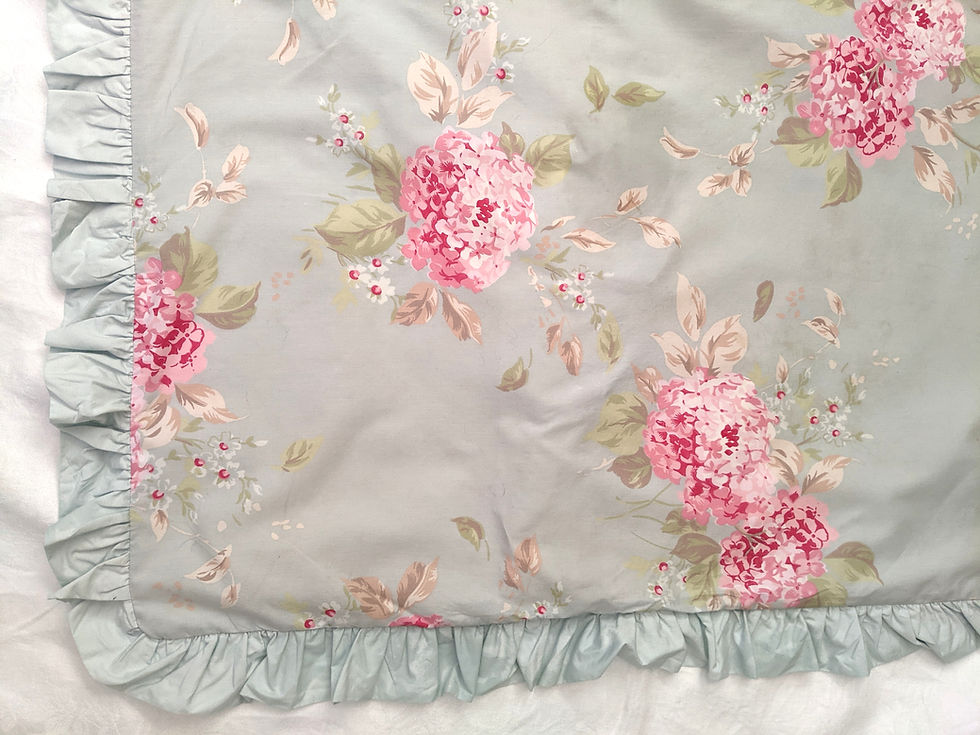 Thumbnail: Simply Shabby Chic Belle Sham Blue Hydrangea Floral Ruffled Standard