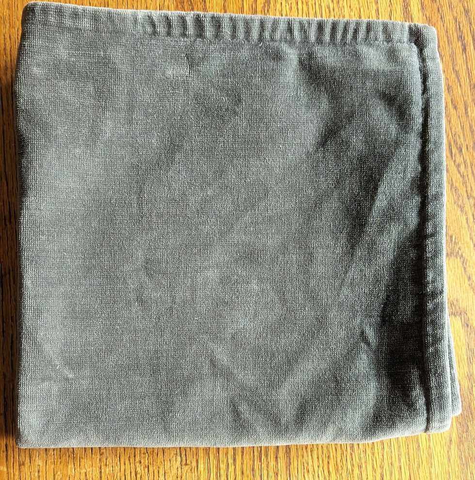 Pottery Barn Washed Velvet Pillow Gray 20" Cotton Blend