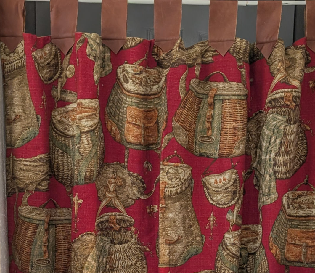 Stroheim and Romann Vintage Fabric Baskets Print Curtain Panel