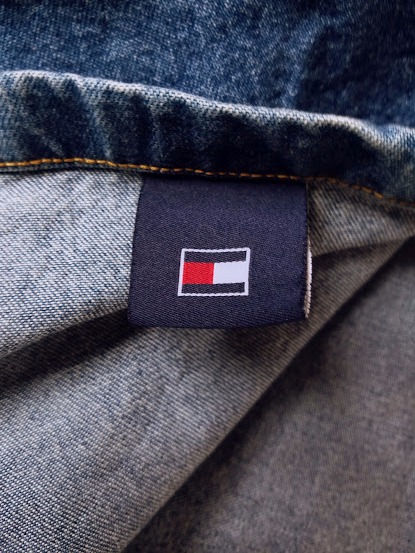 Thumbnail: Tommy Hilfiger Twin Denim Bedskirt Cuffed