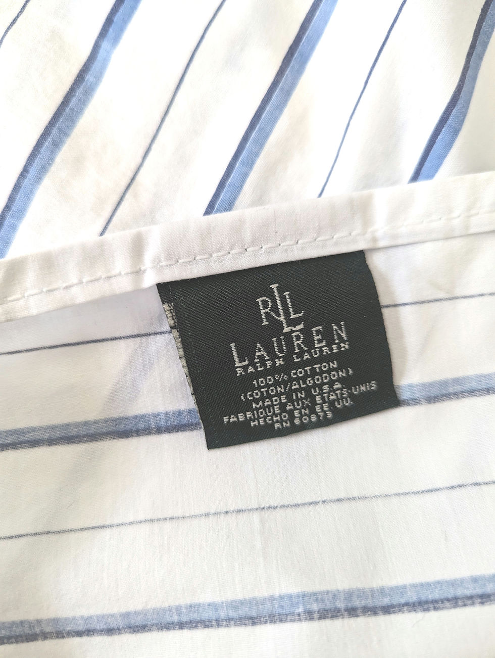 Thumbnail: Ralph Lauren Blue Porcelain Tamarind Twin Flat Sheet