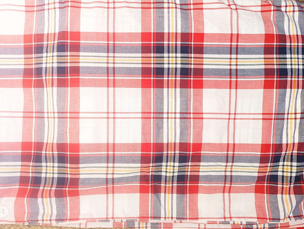 Thumbnail: Plaid Pair Duvet Covers Full Size White Blue Red Cotton Portugal