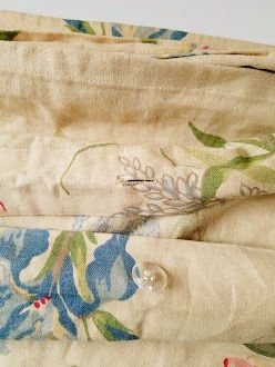 Thumbnail: Pottery Barn Marla Duvet Cover Queen Linen Cotton Roses Iris