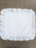 Sweet Batiste Antique Pillow Cover White 13 x 15.5 Ruffled Hand Stitched!