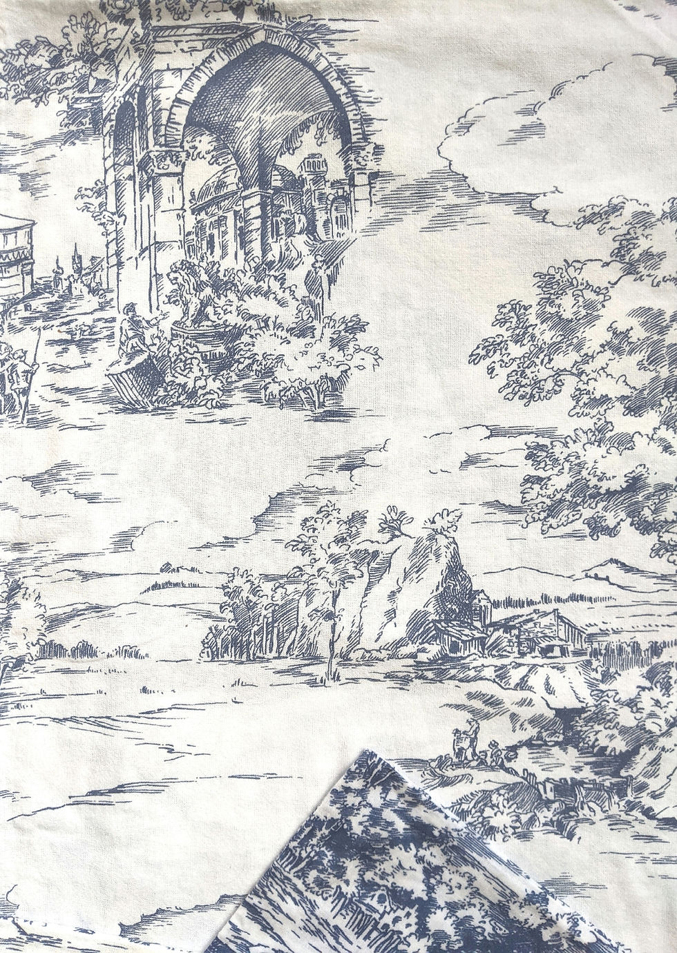 Thumbnail: Ikea Emmie Land Full Duvet Blue Toile French Country Cotton