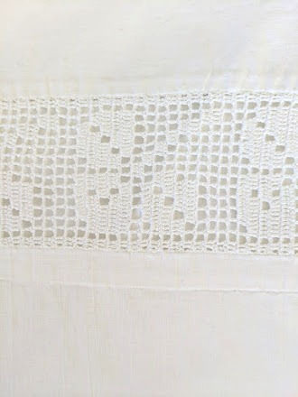 Thumbnail: Shamrock Crochet Insert Full Flat Sheet and Case White Cotton