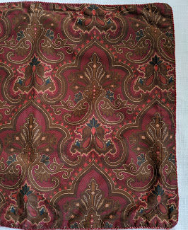 Thumbnail: Ralph Lauren Abenhall Paisley Standard Pillow Sham Rope Trim Brown Red Green