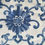 Thumbnail: Ralph Lauren Blue Porcelain Rosette Queen Flat Sheet Chinoiserie Cotton