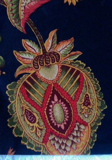 Black Floral Jacobean Valance~Custom~ 49" x 14"~Custom