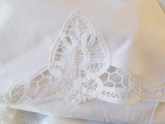 Thumbnail: Battenburg Bed Skirt~Cotton~Full Size