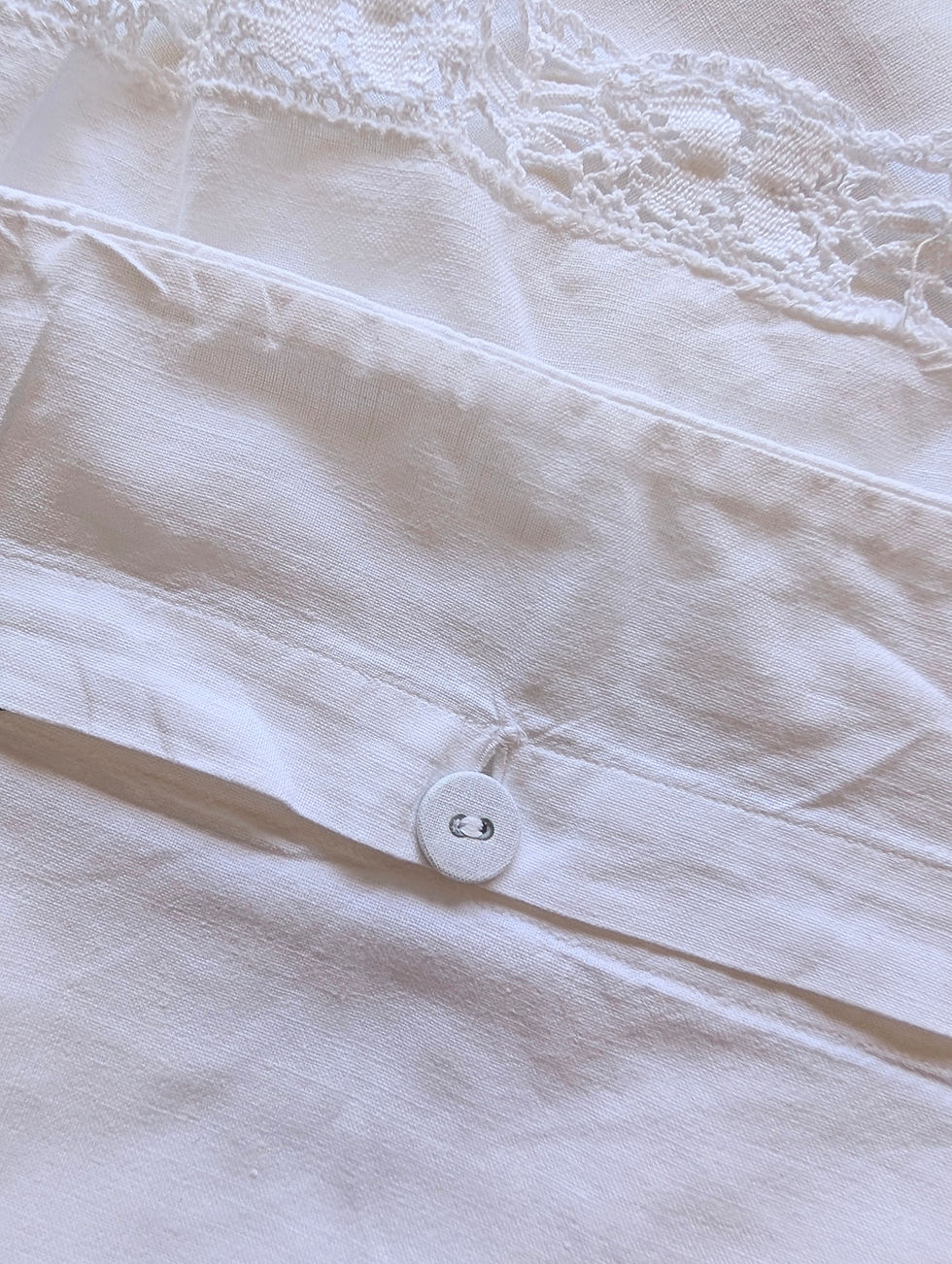 Thumbnail: "LB" Monogram Vintage Euro Sham White Embroidery Gathered Border Cluney Lace