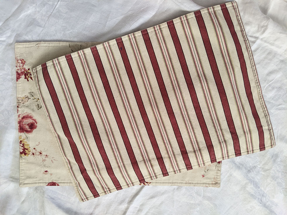 Thumbnail: Waverly Vintage Norfolk Rose Placemats Set of Two Red Floral