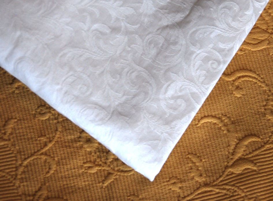 Thumbnail: Anichini Jacquard Queen Cotton Duvet Cover Italian White