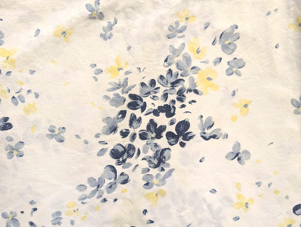 Thumbnail: Eddie Bauer Floral Full Duvet Cover White Blue Yellow Cotton