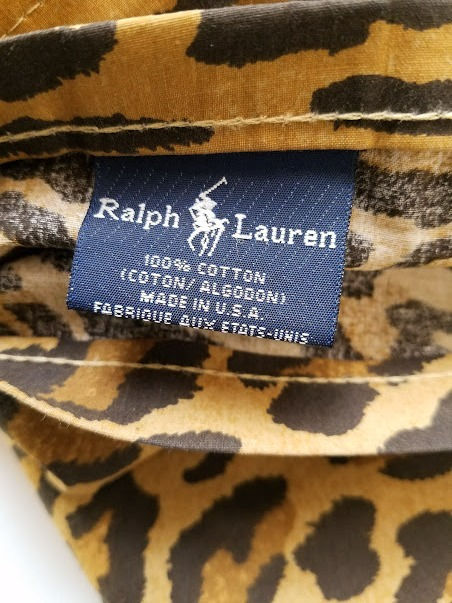 Thumbnail: Ralph Lauren Aragon Medieval Leopard Twin Flat Sheet Cotton