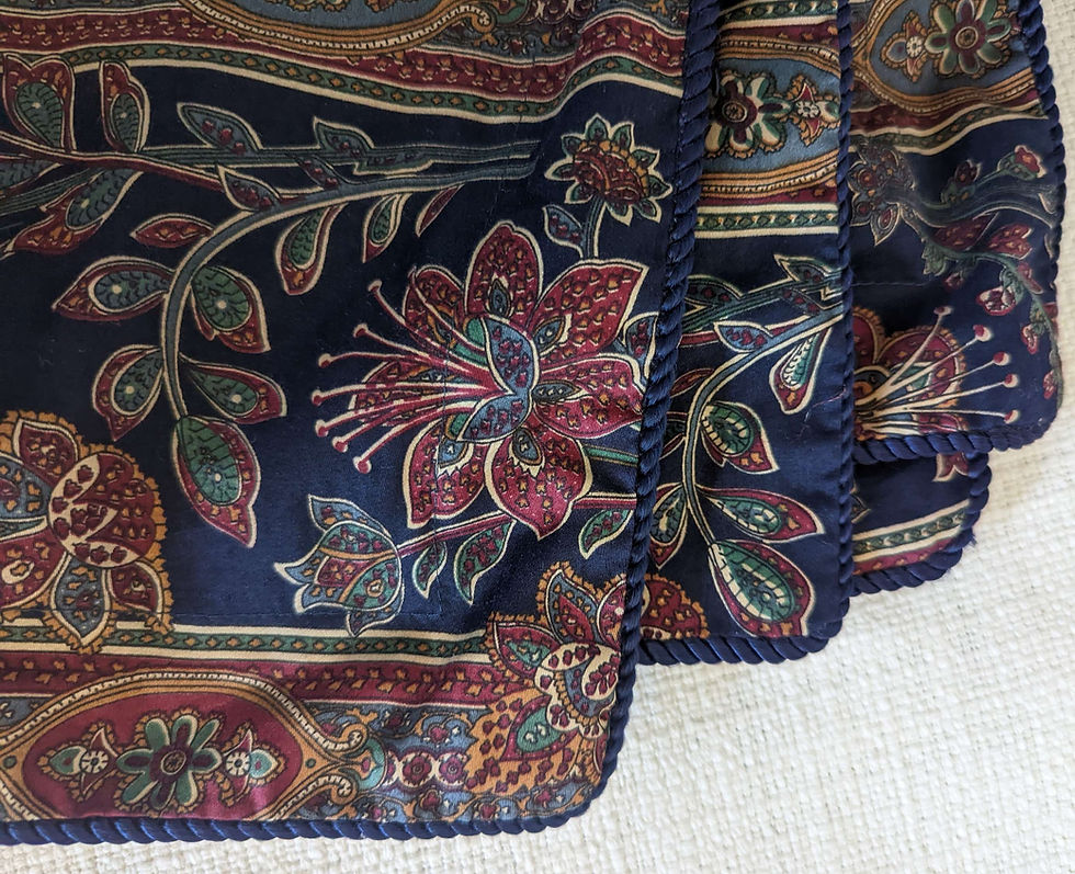 Thumbnail: Ralph Lauren Norris Striped Floral Navy Blue Standard Sham