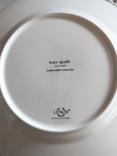 Kate Spade by Lenox Soup Cereal Bowl Plate Market Street Confetti