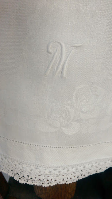 Thumbnail: "M" Monogram Linen Towel 34" x 18"