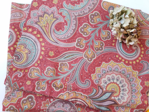 Ralph Lauren Paisley Stripe Queen 5 Piece Comforter Set Pink Green
