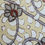Thumbnail: Pottery Barn Crewel Floral Pillow Cotton Rust Gray Feather Insert