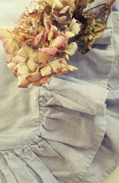 Ralph Lauren Chambray Light Blue Standard Ruffles Sham