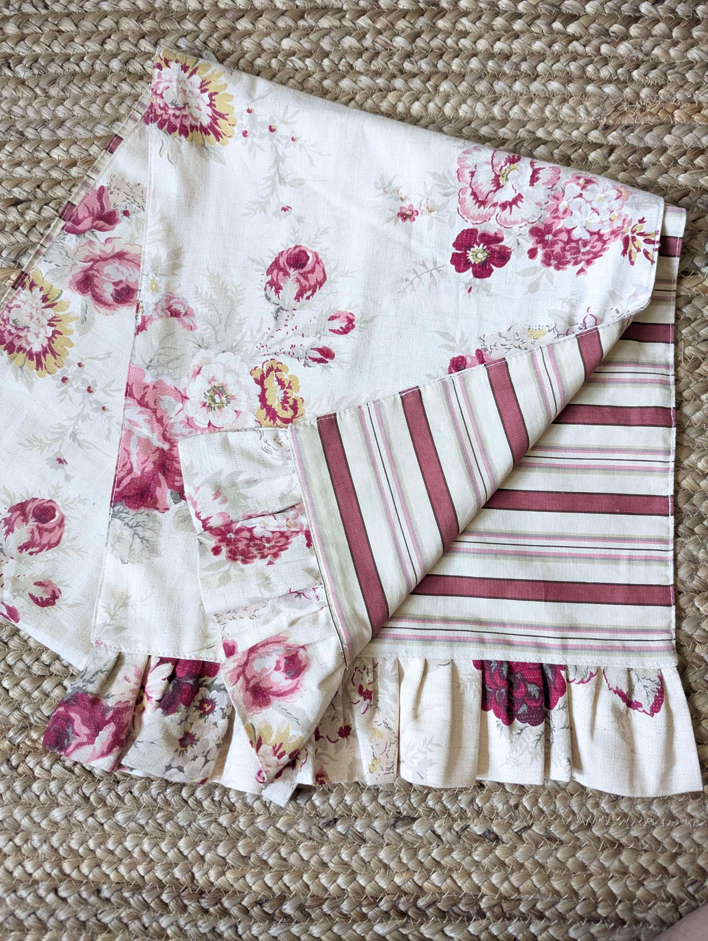 Waverly Vintage Norfolk Rose General Store Runner Red Floral 70in