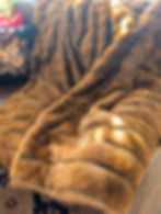 Dennis Basso Home Brown Faux Fur throw Blanket 50in x 60in