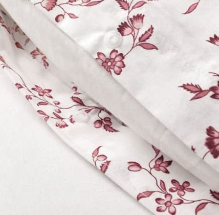 Thumbnail: Ikea Hasslekrocka Full Queen Duvet Cover Case Pair Red Floral Cotton