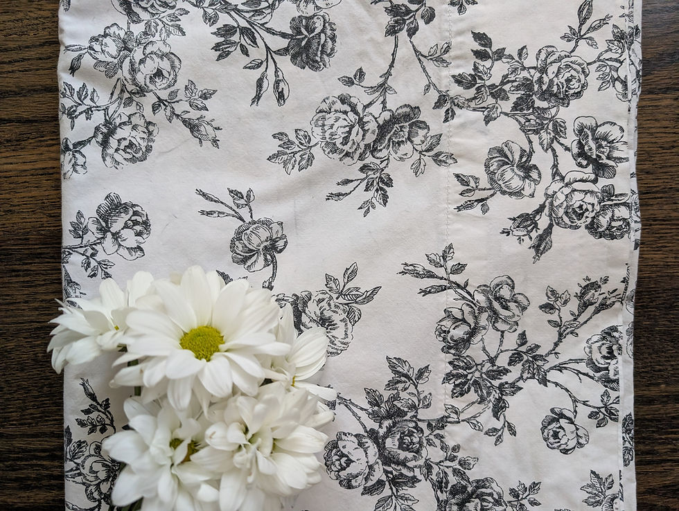 Lauren Ralph Lauren Cottage Hill Black And White Toile Queen Flat Sheet