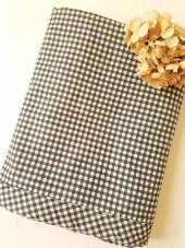 Thumbnail: Ralph Lauren King Pillowcase Pair Dark Blue Cream Gingham Check