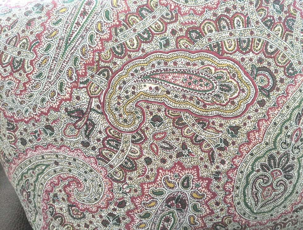 Thumbnail: Ralph Lauren Paisley Throw Pillow Cover Red Green Brown 19in