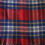 Thumbnail: Wool Plaid Lap Blanket Throw Red Blue Fringe 44x54