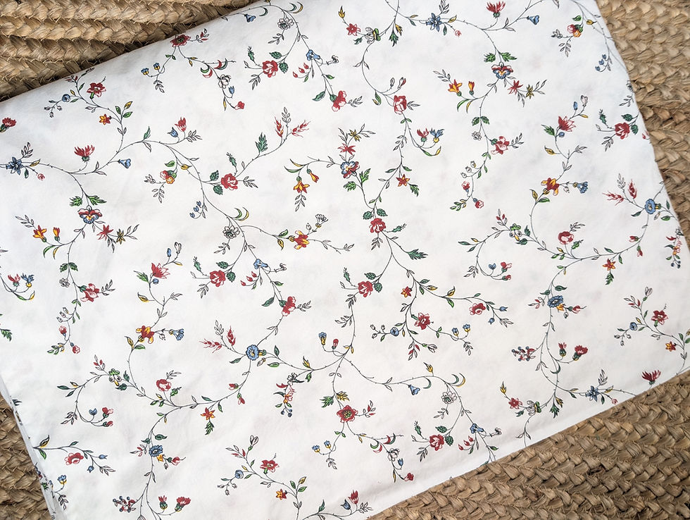 Thumbnail: Ikea Rare Ljusoga Twin Duvet Cover Floral 18th Century Pattern