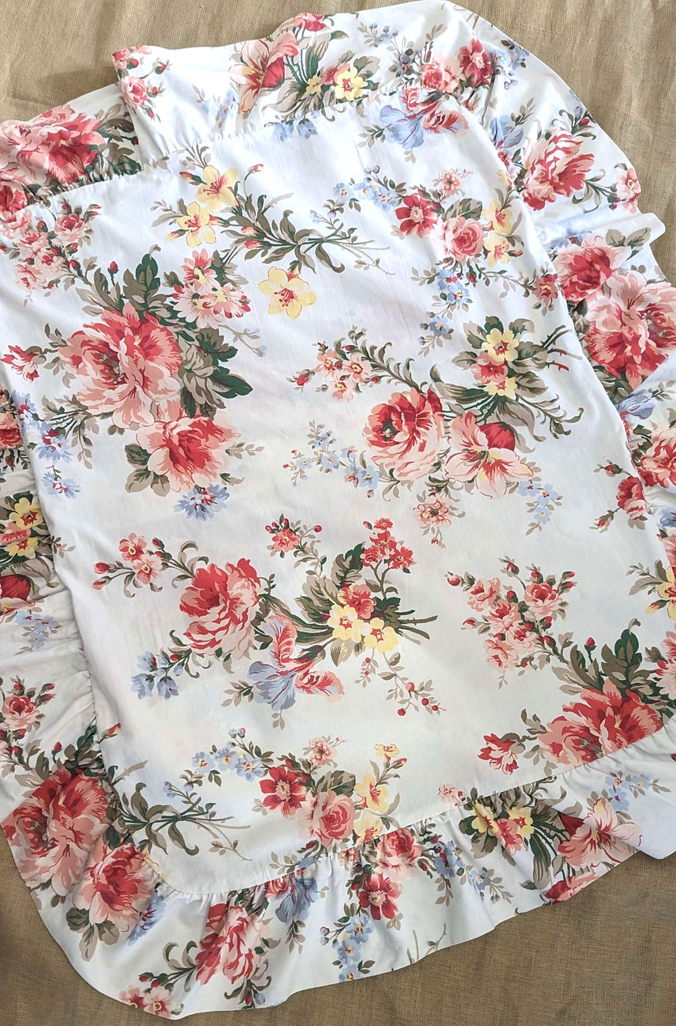 Thumbnail: Ralph Lauren Petticoat Ruffled Standard Sham Floral Rare Discontinued