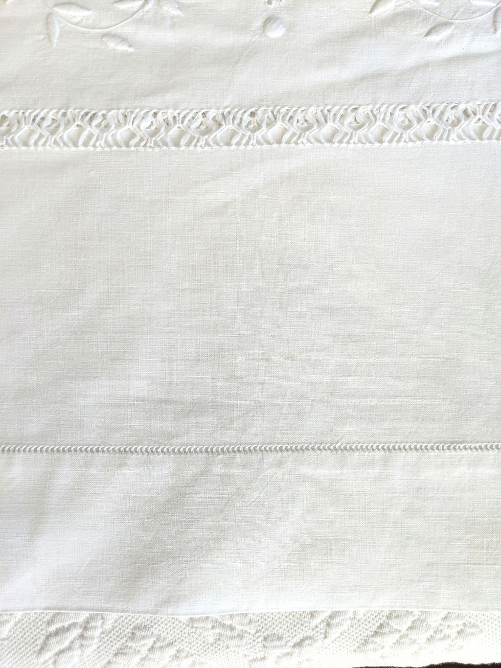 Thumbnail: Vintage Pillow Cover White Layover Monogram "BM" Queen Size Embroidered