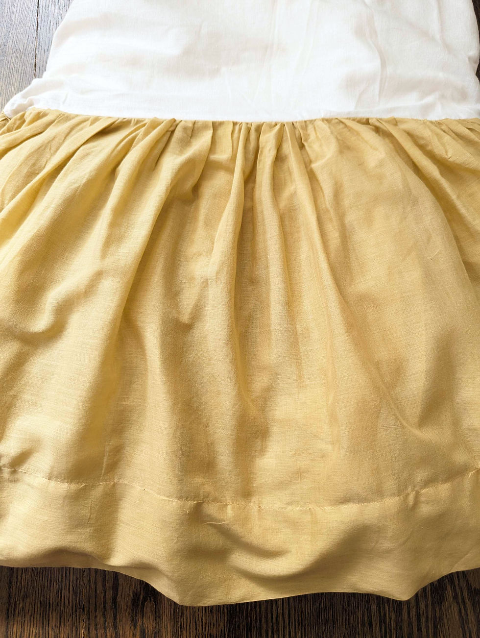 Smith and Johnson Full Bed Skirt Cotton India Gold 16in Drop