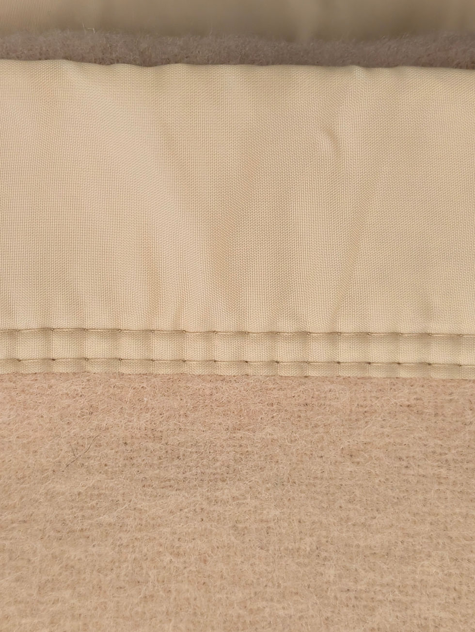 Thumbnail: John Atkinson Wool Twin Blanket Cream Satin Binding Piccadilly 70 x 94in