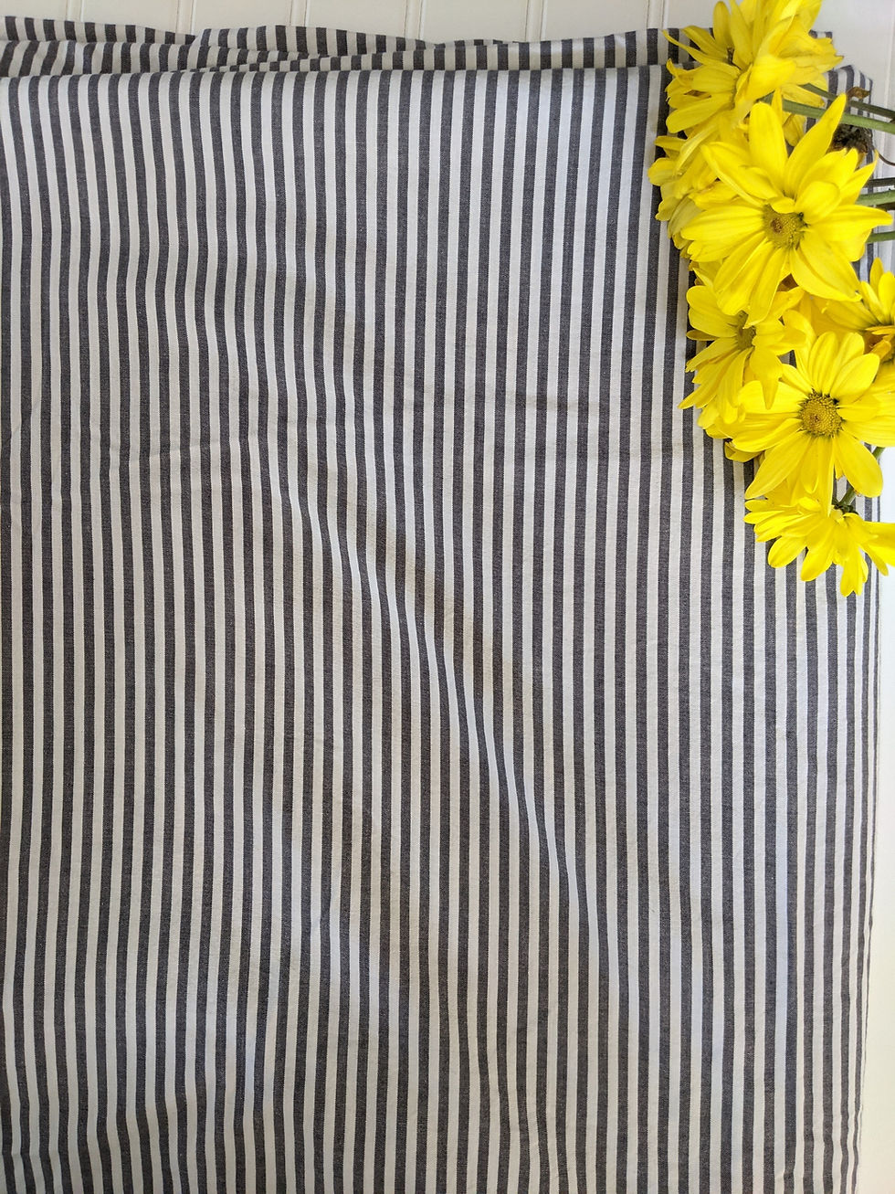 Thumbnail: Ikea Nyponros Full Duvet Cover Case Gray Stripe Cotton 80x80in