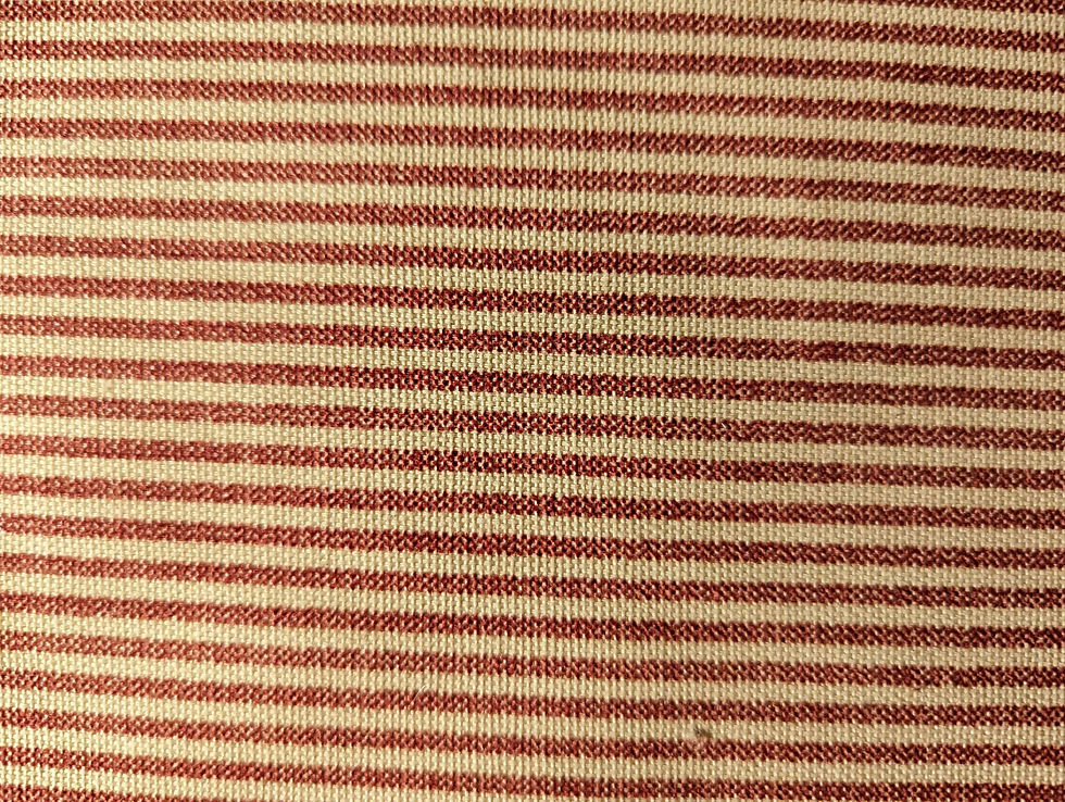Thumbnail: Waverly "Ivy League" Fabric Drapery Upholstery Maroon Cream Stripe 4 yds