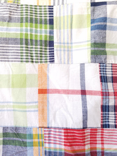 Thumbnail: Pottery Barn Kids Madras Navy Orange Blackout Panel  44" x 82"